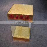 Gold&Clear Acrylic Winde Display Box with Led Light