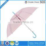 Automatic Straight Heart Print POE Transparent Umbrella