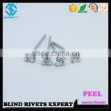 HIGH QUALITY OPEN END MANUFACTURER BUTTON HEAD ALUMINUM STEEL PEEL TYPE RIVETS thumbnail-3