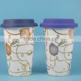 YF11018 320ml Ceramic Thermal Mugs With Silicone Lid Quality Choice