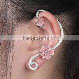 Trending Plant Design Jewelry Vine Shaped Earring With Flower Ear Cuff thumbnail-5