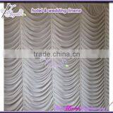 300*600cm White European Style Wedding Backdrops Hotel Curtains With Water Wave Pleats thumbnail-2