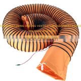 flexible ship ducting for cool air suction with earth clamp