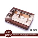 Promotion Cigar ashtray Zinc Alloy And Wooden Bottom Cohiba ashtray