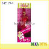 Hot Selling Color Dress Fashion Beautiful Girl Doll With Bride Dress