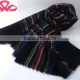 WLLH0707-7 100% Soft Acrylic Navy Checked Traditional Xmas Gift Scarf Men thumbnail-1