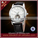 Best Design Fashion Genuine Leather Skeleton Watch Automatic Mechanical Mens thumbnail-1
