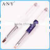 ANY Nail Art Beauty Care Metal Handle Crystal Nails UV Gel Brush with Cap
