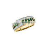 Two-Tone Emerald Anniversary Mounting Band Mount174 thumbnail-1