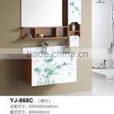 European Standard Bathroom Furniture One Piece Wall Mounted Curved Bathroom Vanity thumbnail-2