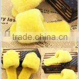 Wholesale Fashion Genuine Rex Rabbit Fur Slap on Real Fur Trim Shoes thumbnail-3