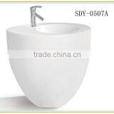 Hot Sale Ceramic Big Wash Sink Bathroom Wash Basin With Stand thumbnail-1