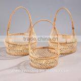Handwoven Bamboo Fruits Vegetables Hanging Basket thumbnail-1