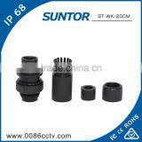 Black Outdoor ABS Meterial Waterproof RJ45 Ethernet Cable Connector IP 68 thumbnail-1