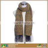 Women's Fashion Long Warm Yellow Crochet Tassel Knitted Scarves