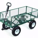 Farm Ranch Heavy Duty Steel Utility Cart with Removable Folding Sides