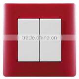 New Design European Electric Wall Light Switch 2 Gang 1 Way