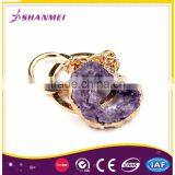 Tested Large Manufacturer Druzy Alloy Cheap Metal Key Ring