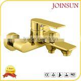 Online Shopping Top Quality Wall Mounted Brass Gold Bath Mixer thumbnail-1