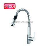 Good Quality Kitchen Mixer SS304 Spring Chrome Upc 61-9 Nsf Pull Down Kitchen Faucet thumbnail-2