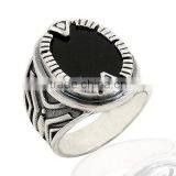 925K Sterling Silver Onyx Men Ring