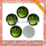 UNITE Flat Back no Hotfix Rhinestones Olivine