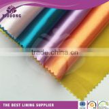 high quality 50D*75D satin lining fabric for bags/luggage
