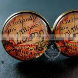 20mm Vintage Style Antiqued Bronze London Old Map Art Collage Glass Cabochon Round Cufflinks Fashion Wedding Cuff Link 6600044 thumbnail-2