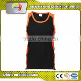 high quality custom cool contrast polyester black aduit mens breathable singlet