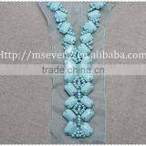Wholesales Fancy Acrylic Beaded Collar Garment Accessories Ladies Fashion Beaded Neck Lace Collar Trim thumbnail-3