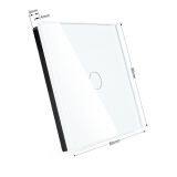EU Standard One Gang Two Way Crystal Glass Panel With Red & Green LED Touch Switch thumbnail-2