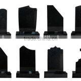 Hot European Style Natural Granite Shanxi Black Highly Polished Headstones for Graves thumbnail-1
