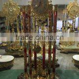 24K Gold Plated Brass Clock, Home Decorative Clock, Romantic Wedding Gold Gild Clock thumbnail-1