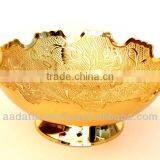 Gold Plated Bowl Gift Item Beautiful Kitchen Accessory Brass Gold Plated Bowls thumbnail-1