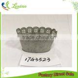 Wholesale Farmhouse Decor Metal Galvanized Half Round Wrought Iron Flower Vase thumbnail-3