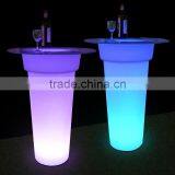 Modern Color Changing Rechargeable Top Glass Home Bar Table thumbnail-4