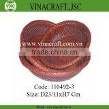 Brown Bamboo Basket for Egg Storage