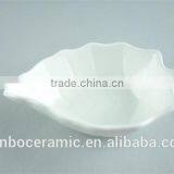 Beautiful Small White Porcelain Leaf-shaped Plate thumbnail-4