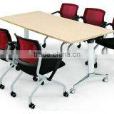 Quality Modern Simple Folding Movable Conference Table Tradining Table thumbnail-1