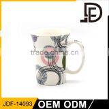 Drinkware Porcelain White Taza Mug, Plain White Coffee Mugs With Handle thumbnail-1