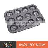 12 Cups Non-stick Carbon Steel Mould for Bakery thumbnail-1