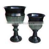 Planter on Stand, Footed Planter, Metal Planter Stand thumbnail-1