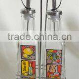 2 Pieces Square Glass Olive Oil Bottle With Frame thumbnail-1