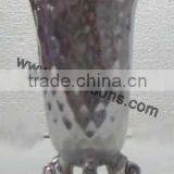 Hammered Patterns in Sugar Style Metal Vase in Mirror Polish Made in Sheet Aluminium thumbnail-4