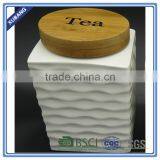 White Colour Coffee Sugar Tea Ceramic Storage Jar thumbnail-3