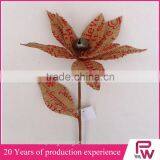 New Design Linen Poinsettia Flower Christmas Decorations thumbnail-4