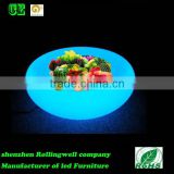 led waterproof illuminated plate clear PE plastic plated bowl fruit plate set