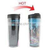 PS Double-wall Color Change Plastic Travel Mug thumbnail-6