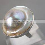2014 Latest Fashion Mabe Pearl Rings With Sliver thumbnail-2