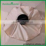 10FT Patio Beige Steel Tilt Market LED Solar Umbrella With Crank thumbnail-6